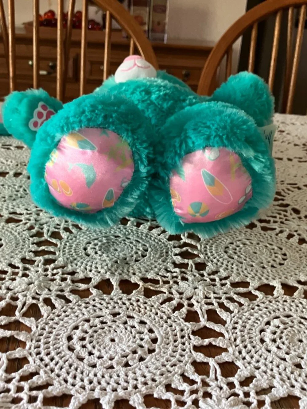 Build-A-Bear BAB 16” Plush Beach Bunny Teal Rabbit w/ Long Floppy Ears